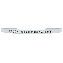 Bratara argint 925 reglabila ♥ you to the moon & back [1]